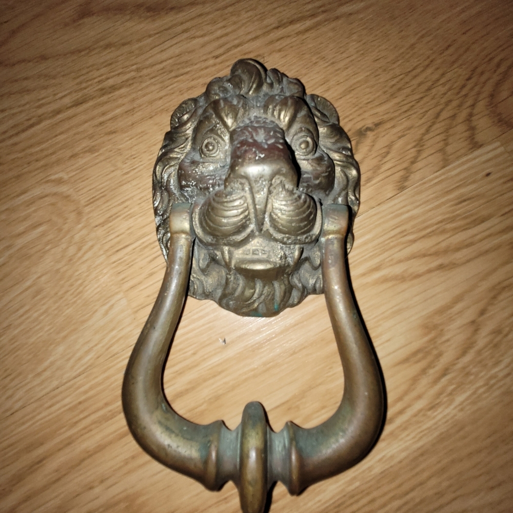 Vintage Lion Brass Door Knocker